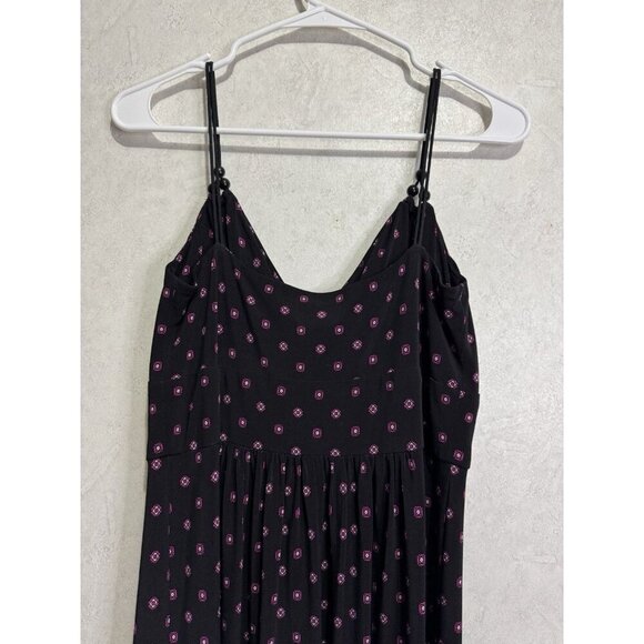 American Living Floral Paisley Purple Maxi Dress Strappy Beaded Beach Boho Sz 4 - Picture 12 of 14